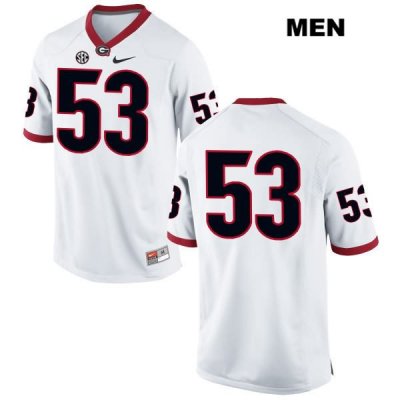 Men's Georgia Bulldogs NCAA #53 Lamont Gaillard Nike Stitched White Authentic No Name College Football Jersey SCP7454BG